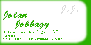 jolan jobbagy business card